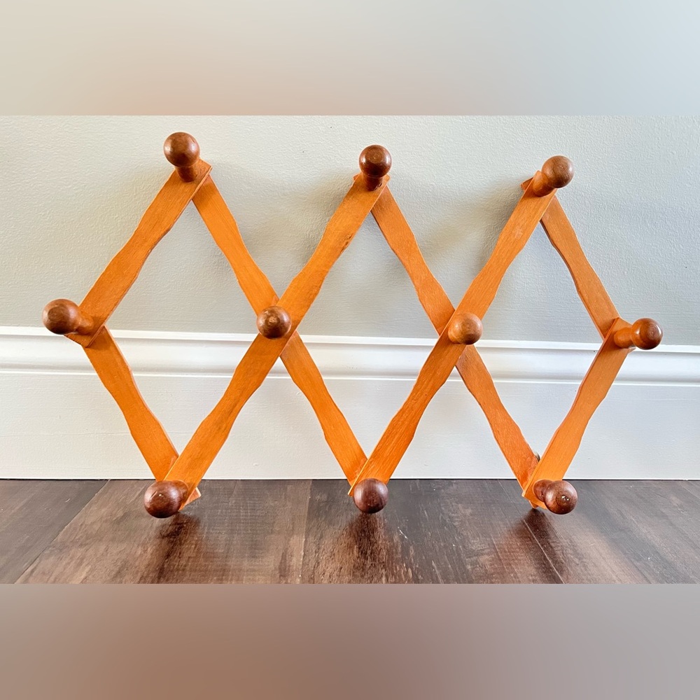 Vintage Wood Hanging Rack